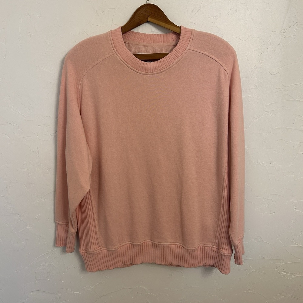 Aerie Oversized Crewneck Women's Size XS / TP Pink Ribbed Sides Trim Cozy Lounge
